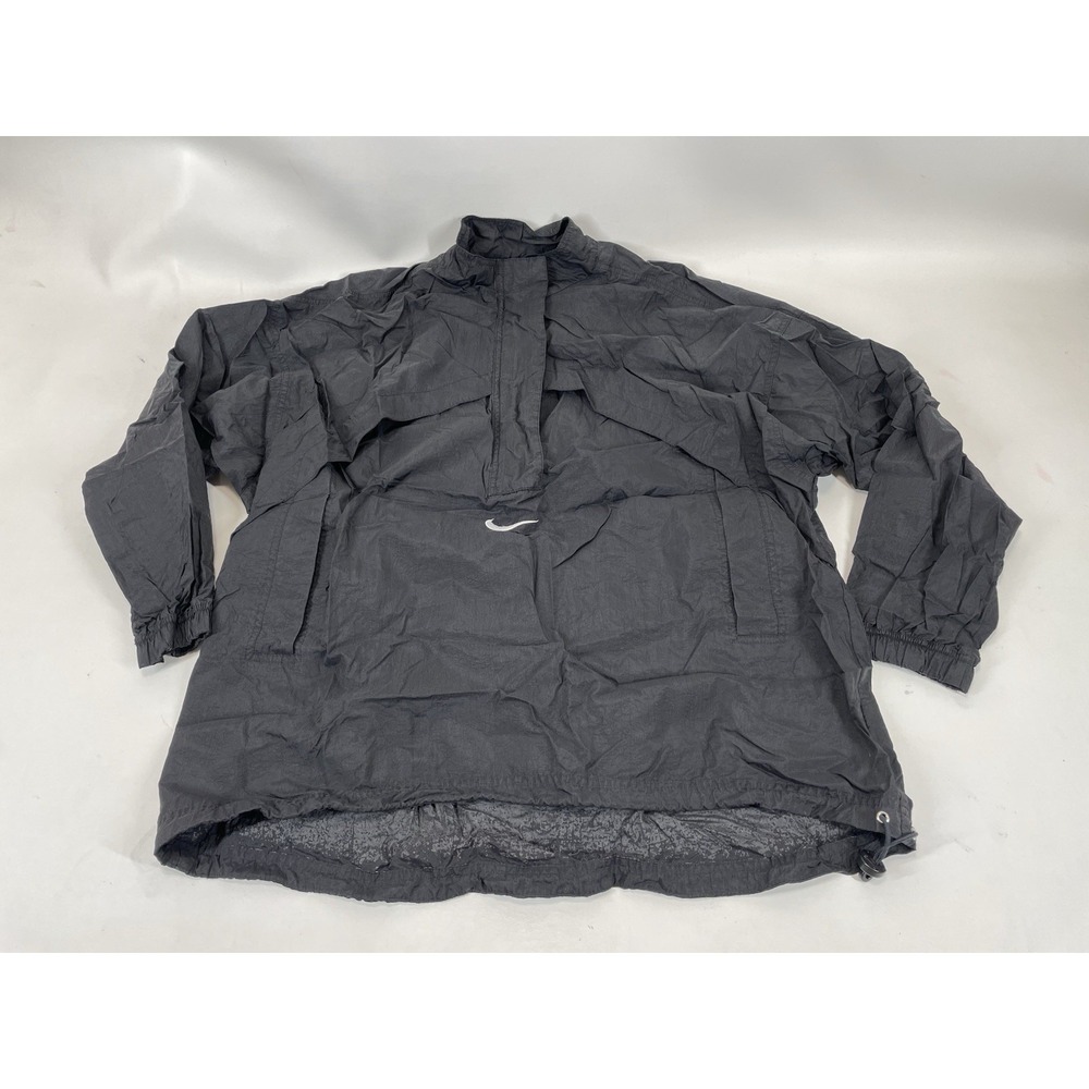 Nike Center Swoosh 1/2 Zip Nylon Pullover Jacket Mens Size XL Black